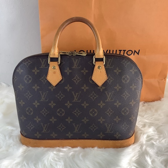 🛍SALE🛍🛍🤎Louis Vuitton  BROWN COATED MONOGRAM CANVAS ALMA PM🤎 - Picture 2 of 10